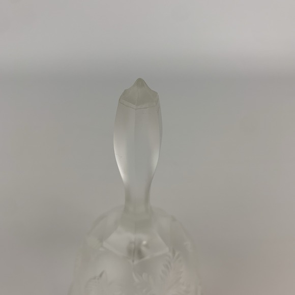 Vintage Fenton Strawberry Pressed Pattern Satin Glass Bell 6" - Picture 8 of 12